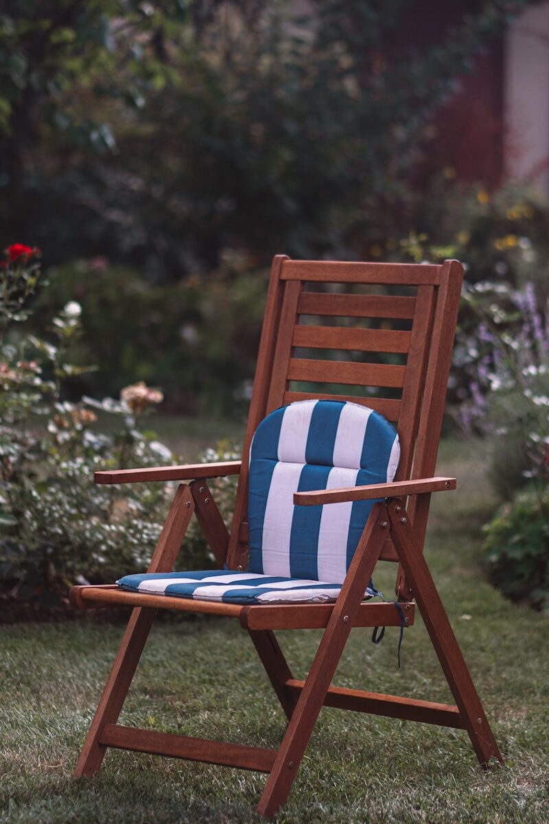 a chair with a pillow on it